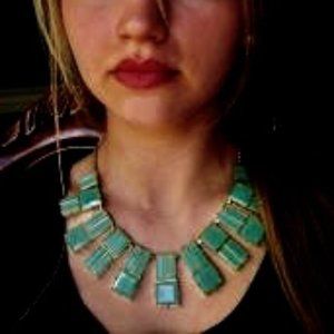 Kate Spade Hot Chip Statement Bib Necklace Green